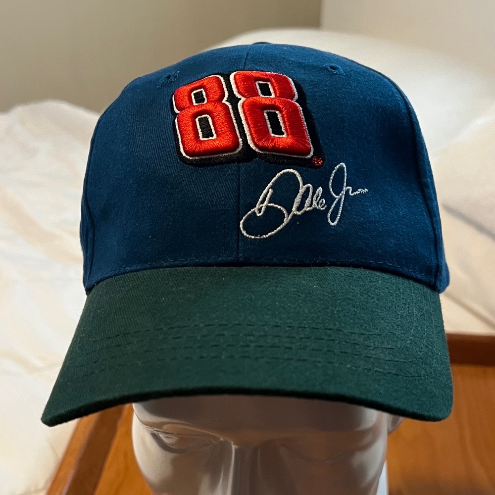 Embroidered '88' Two-Tone Baseball Cap - Blue & Dark Green